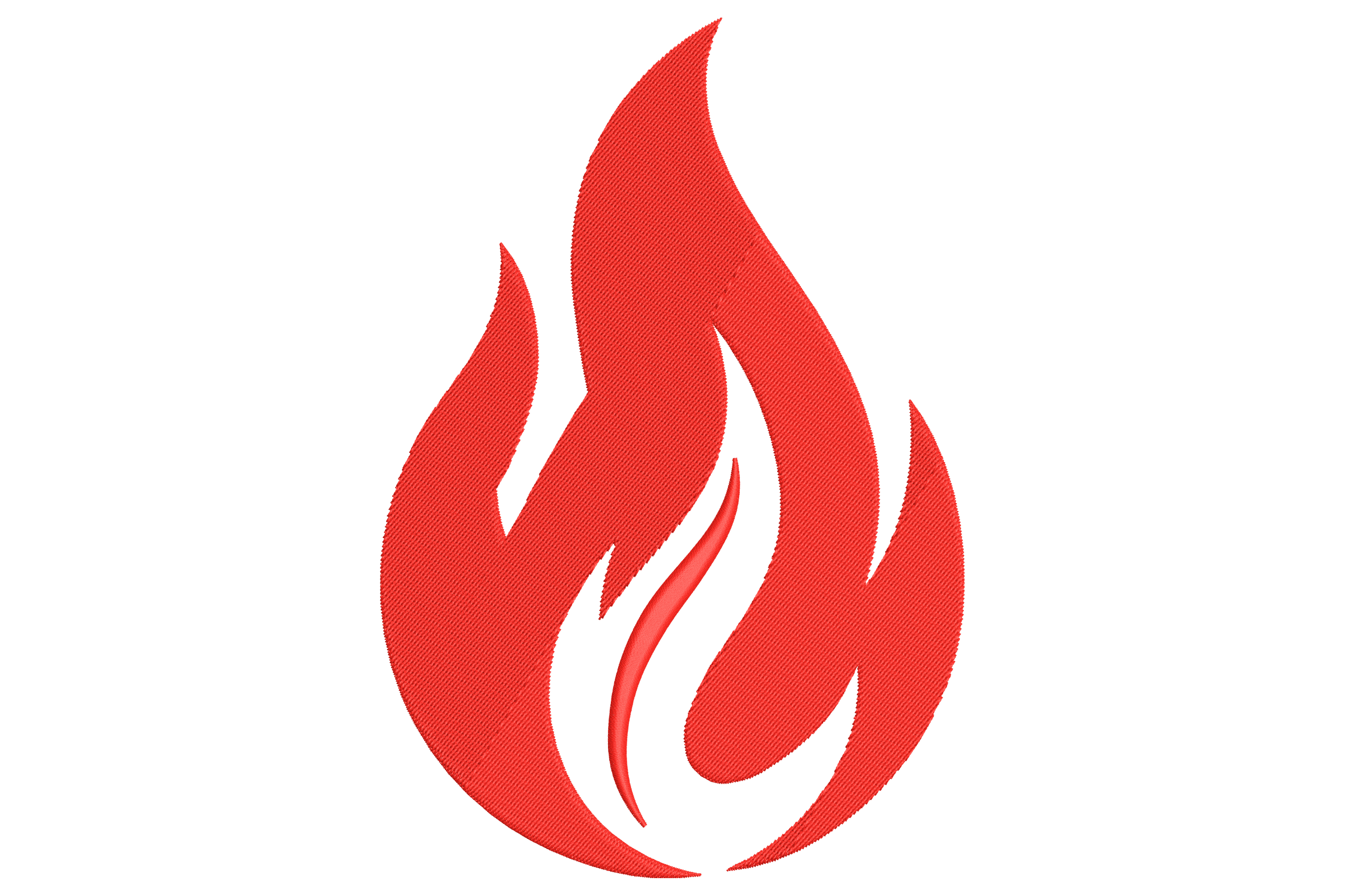 Red Flame Icon – Fire Embroidery Design