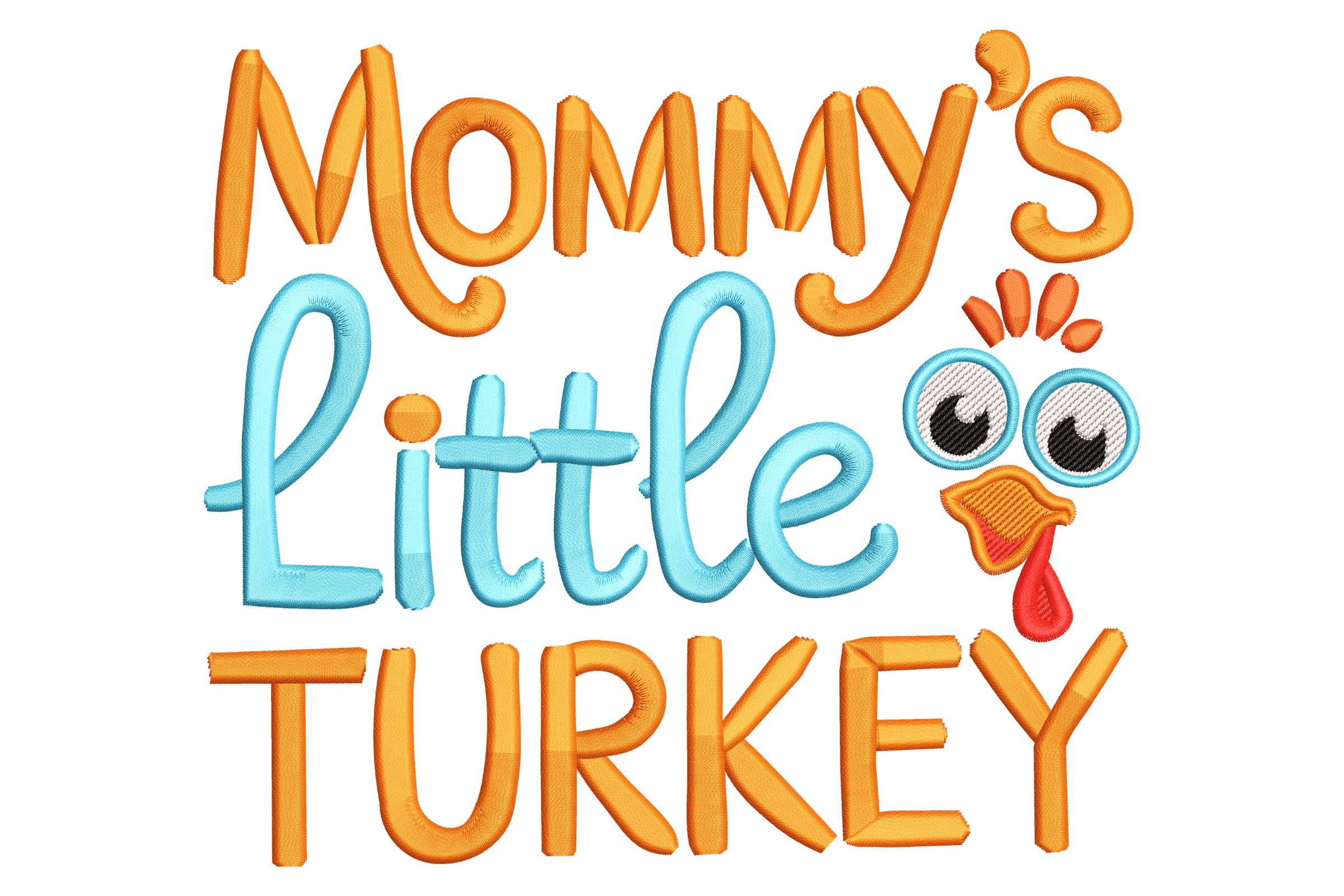 Mommy’s Little Turkey – Cute Kids Embroidery Design