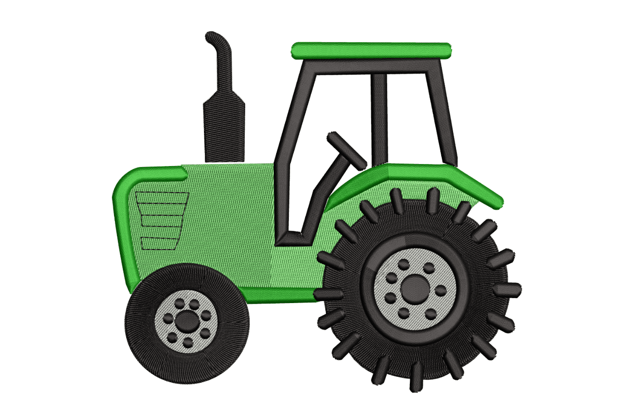 Green Tractor – Farm Embroidery Design