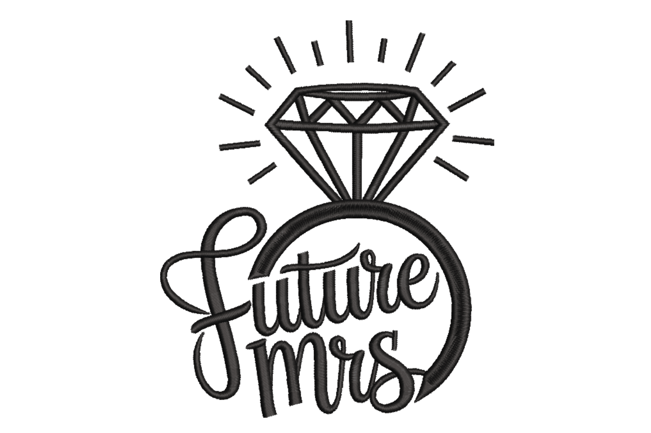 Future Mrs Ring – Bridal Script Embroidery Design