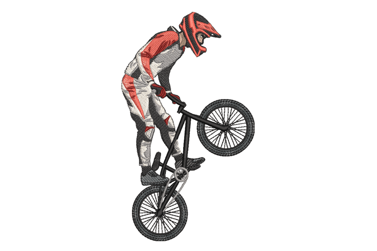 BMX Rider Trick – Extreme Sports Embroidery Design