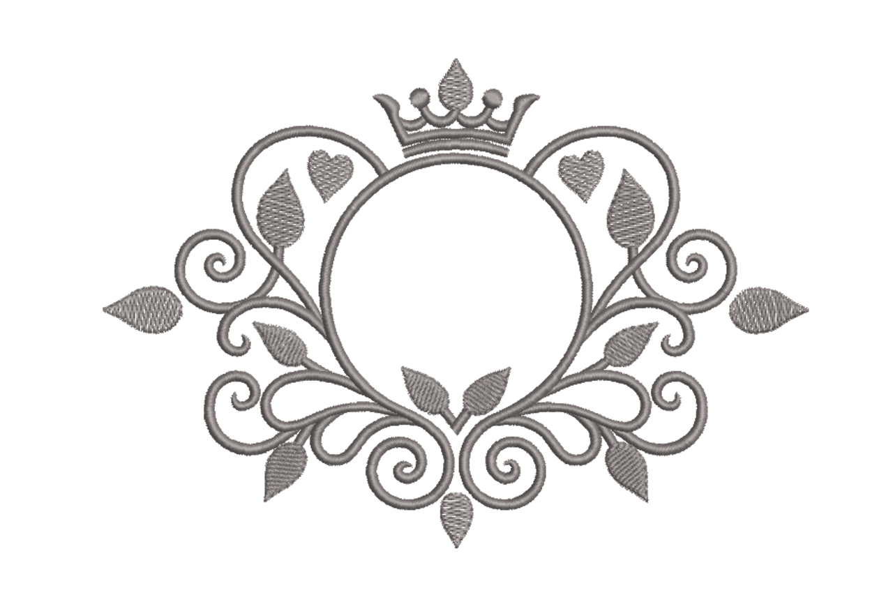 Royal Vine Frame – Monogram Embroidery Design
