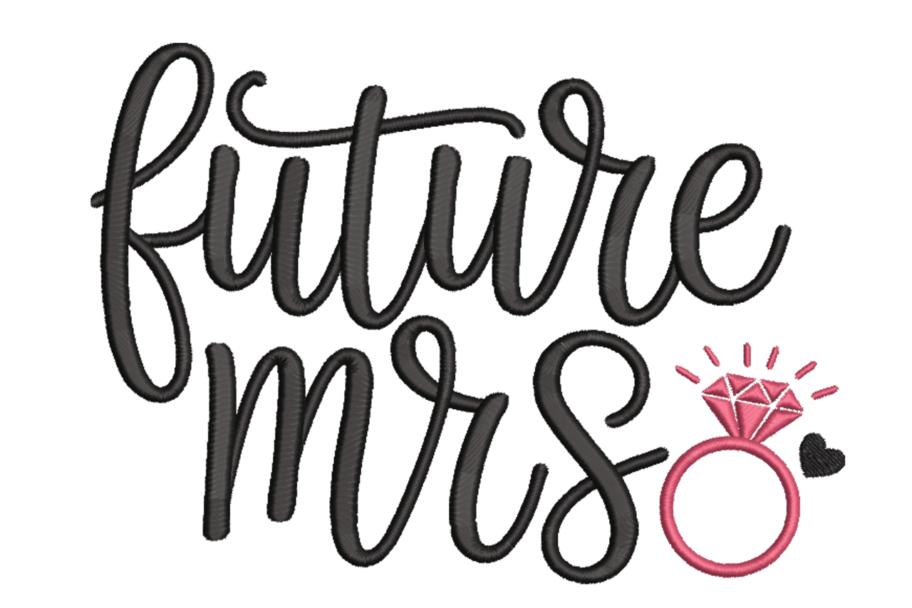 Future Mrs – Engagement Ring Embroidery Design
