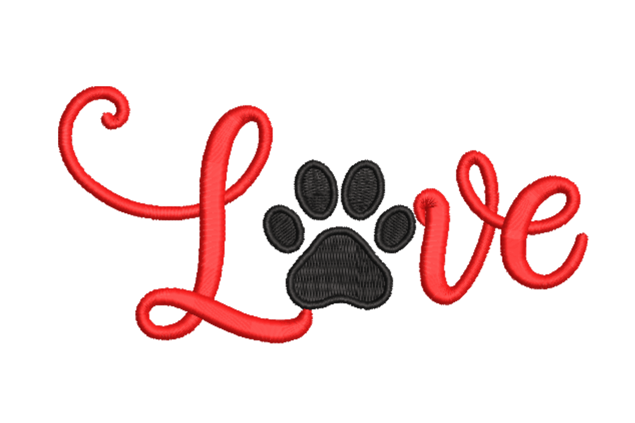 Paw Love – Cute Pet Lover Embroidery Design