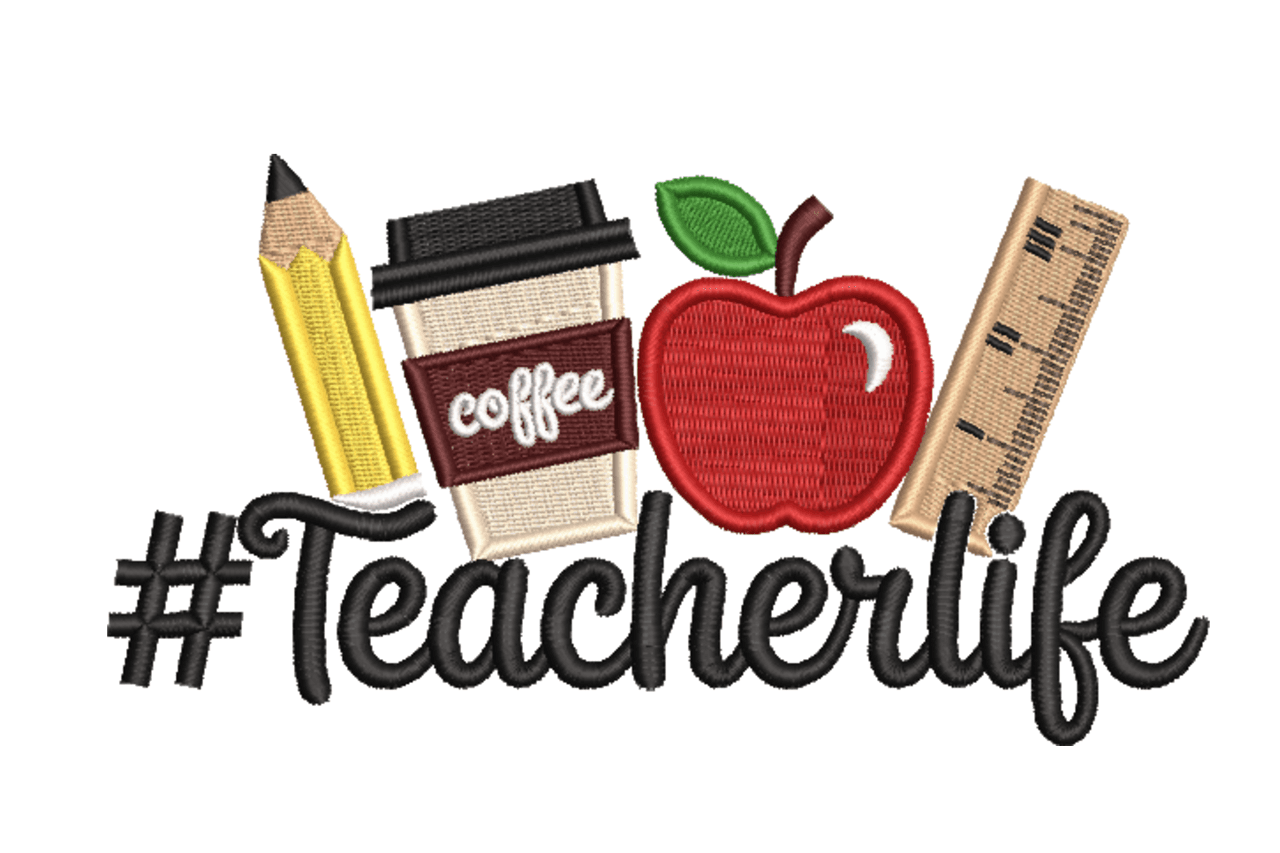 TeacherLife – School Embroidery Design