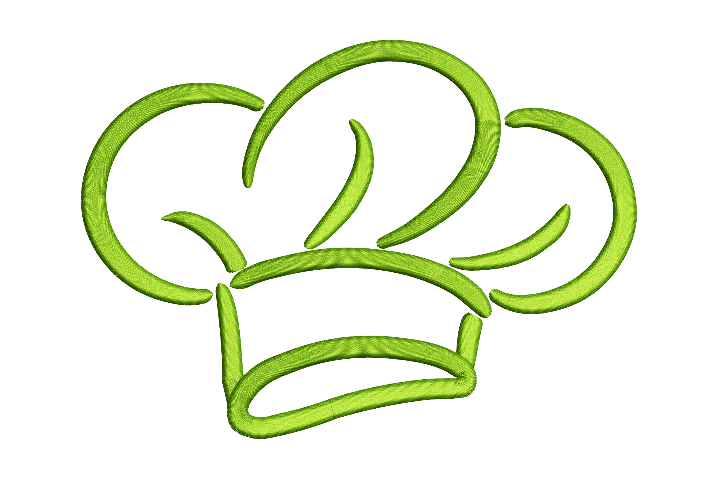 Chef Hat Monogram Frame Embroidery Design