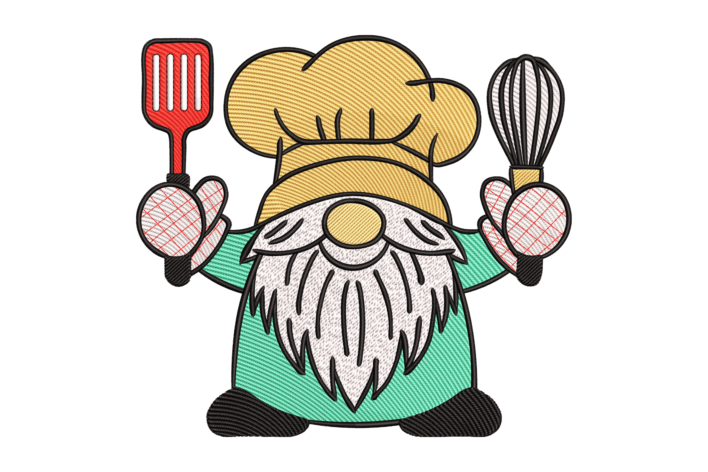 Chef Gnome Baker – Cute Embroidery Design