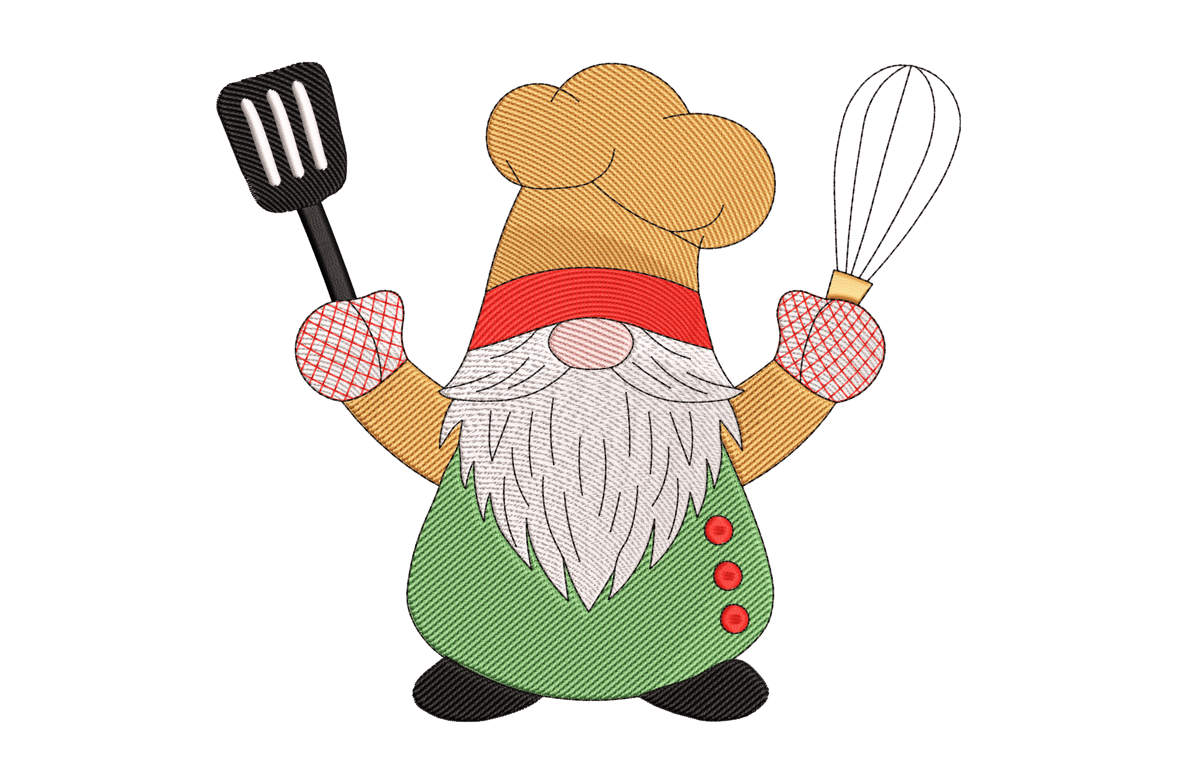Chef Gnome – Cute Kitchen Machine Embroidery Design
