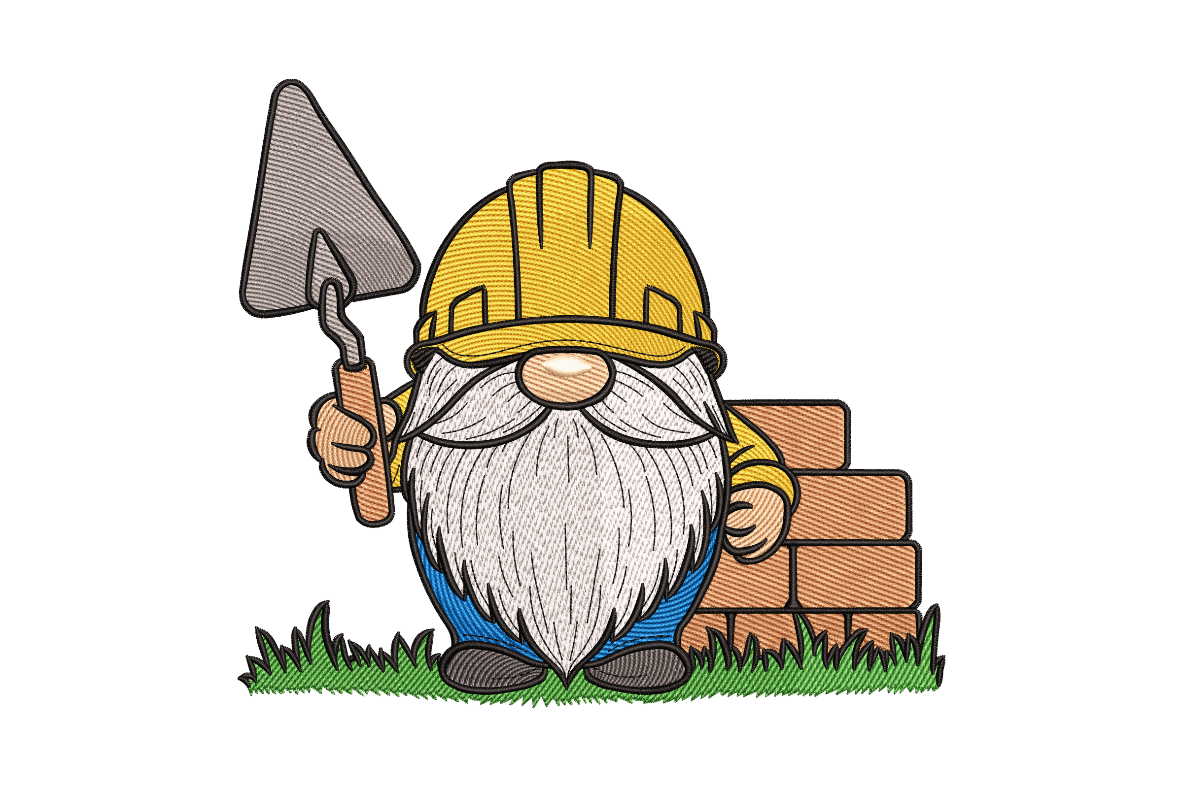 Construction Gnome – Builder Embroidery Design