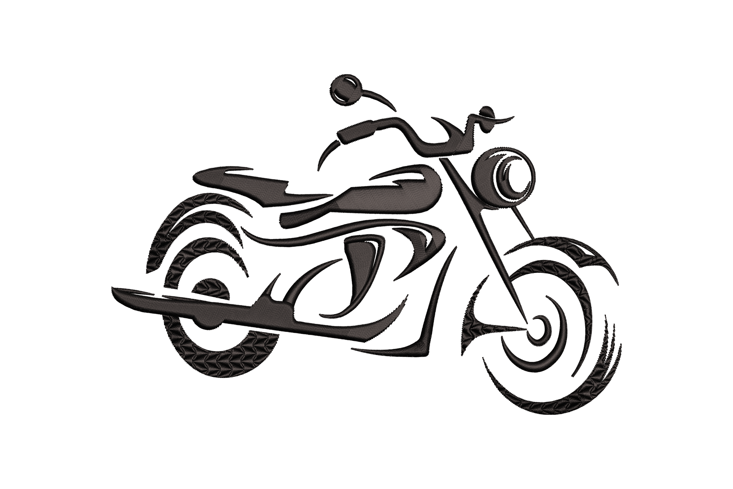 Abstract Motorcycle – Sleek Biker Embroidery Design
