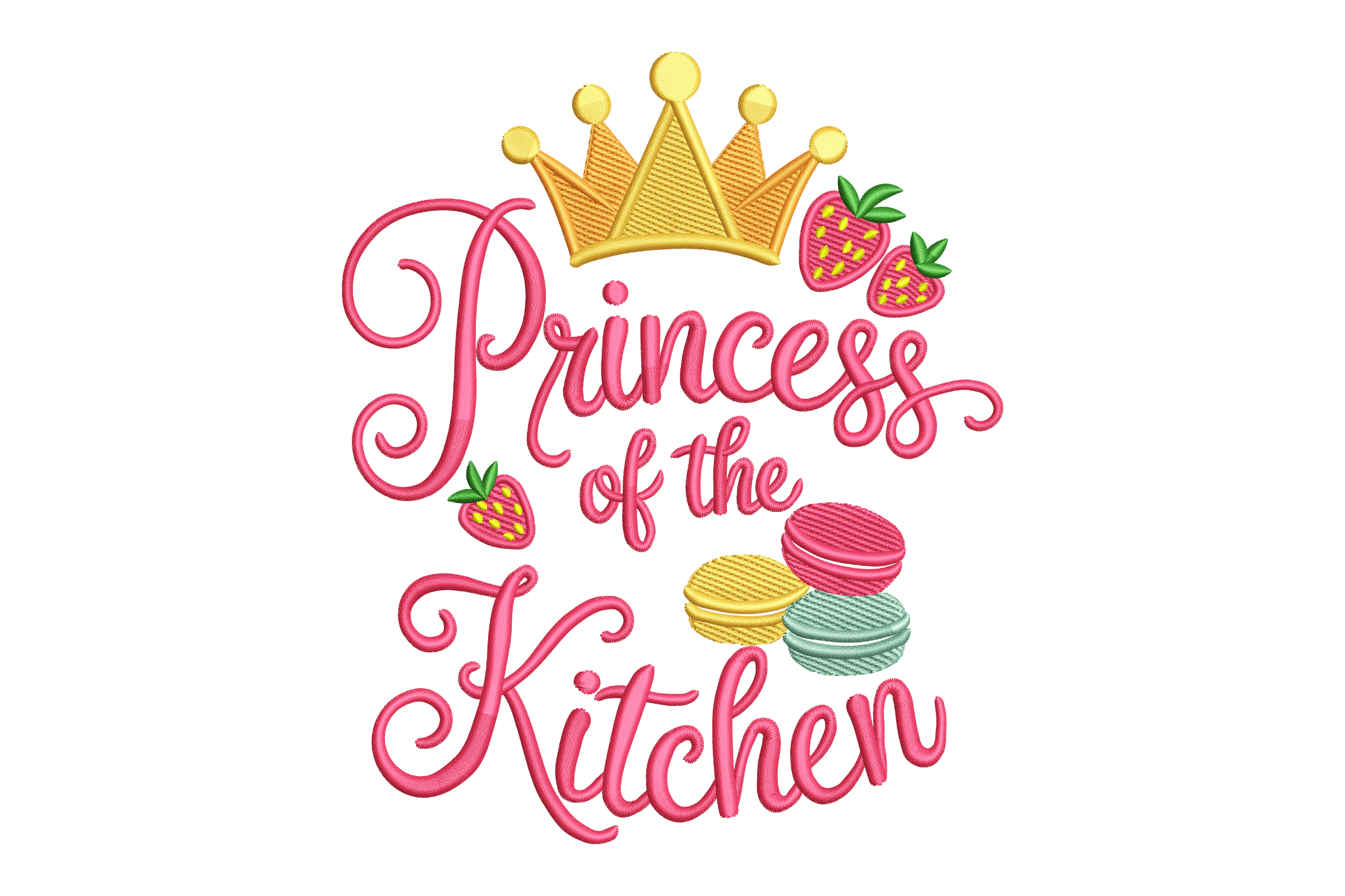 Princess of the Kitchen – Cute Baking Embroidery Design