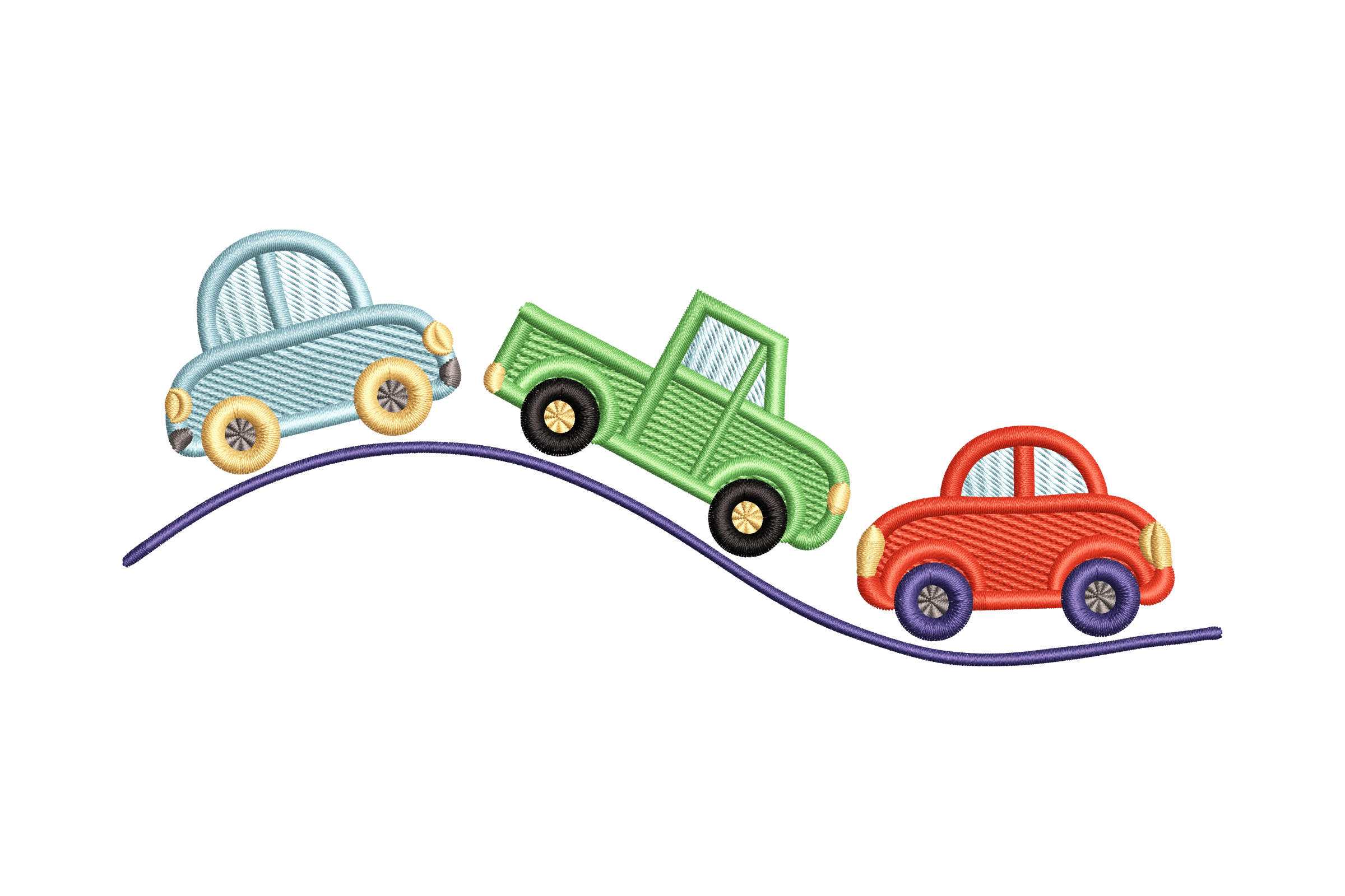 Little Toy Cars & Truck – Cute Kids Embroidery Design