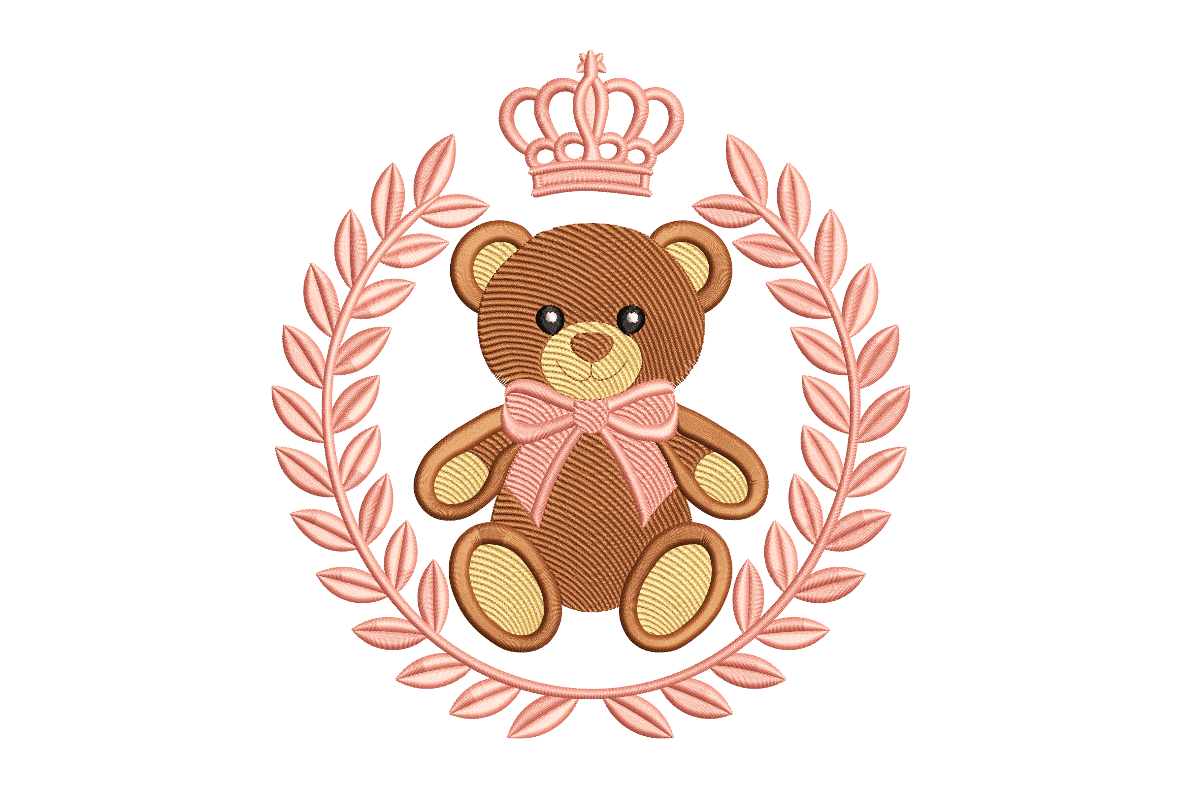 Royal Princess Teddy Bear – Cute Kids Embroidery Design