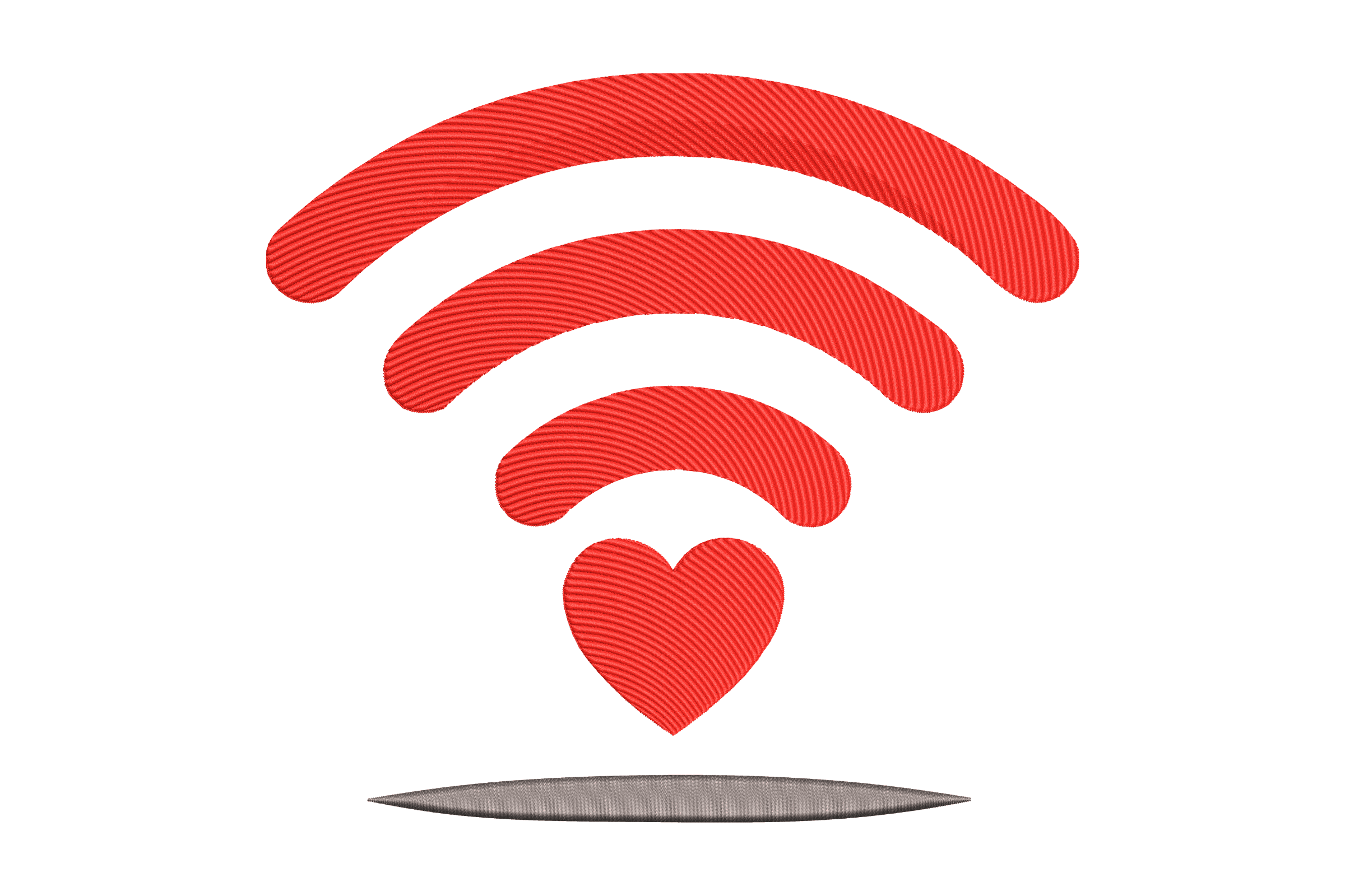 Wifi Heart Signal – Creative Embroidery Design