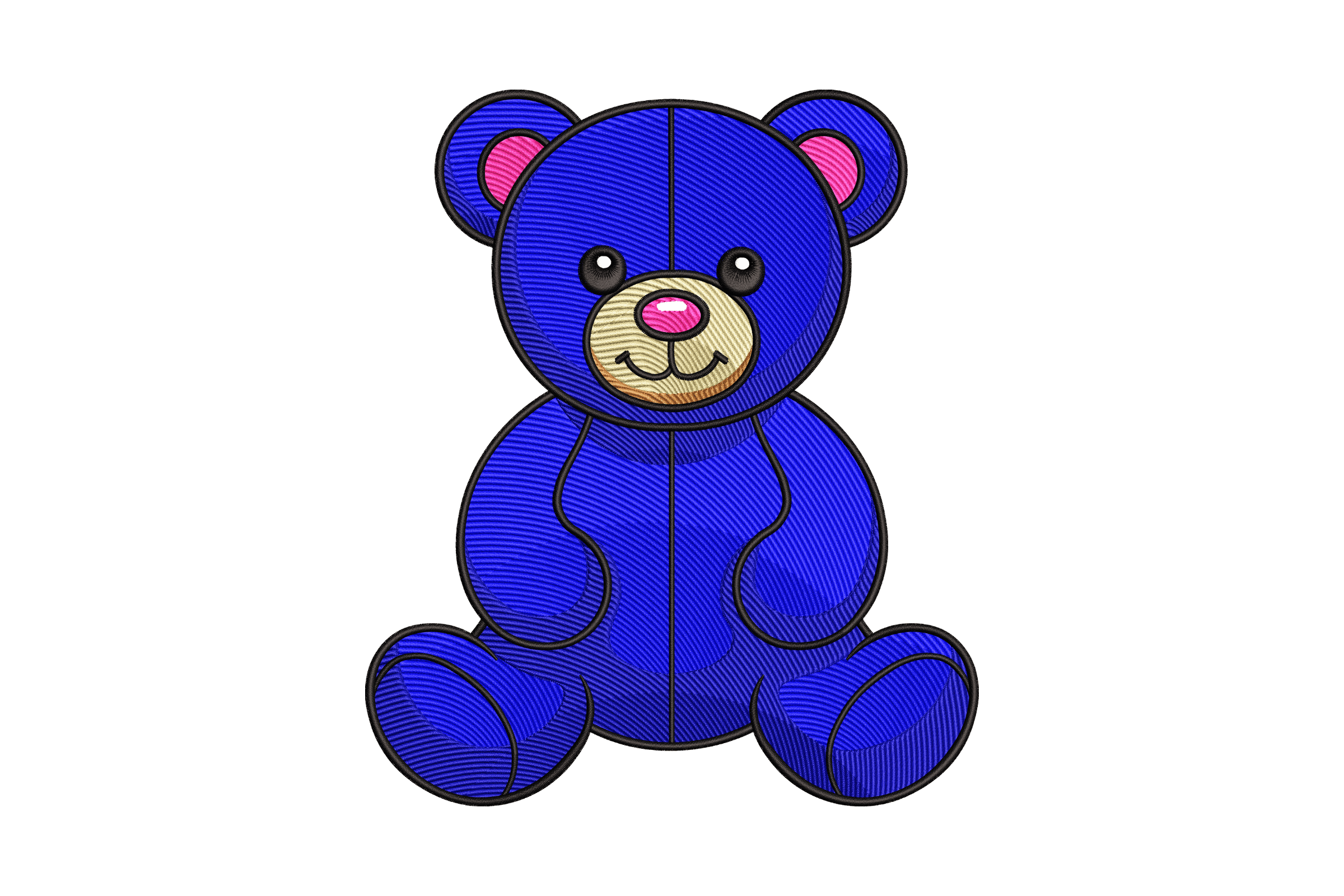Blue Teddy Bear – Cute Kids Machine Embroidery Design
