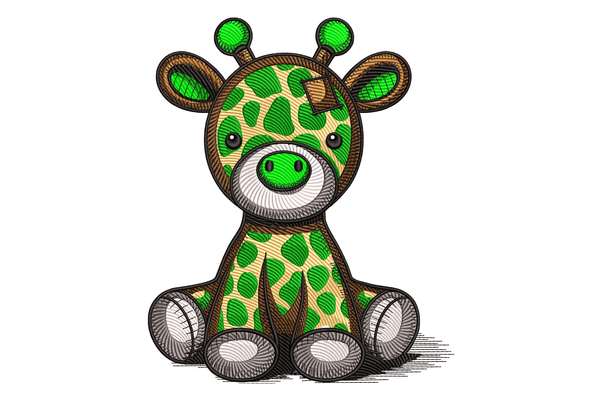 Cute Giraffe Teddy Bear – Machine Embroidery Design