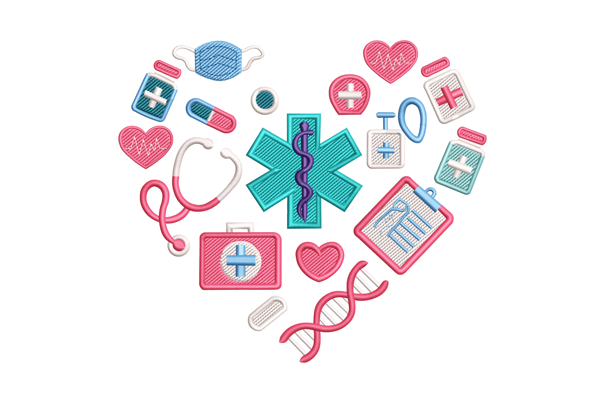 Medical Heart – Nurse Appreciation Embroidery Design