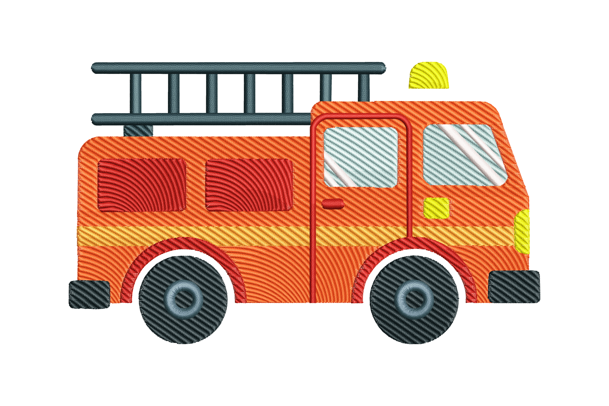Retro Fire Truck – Cute Kids Machine Embroidery Design
