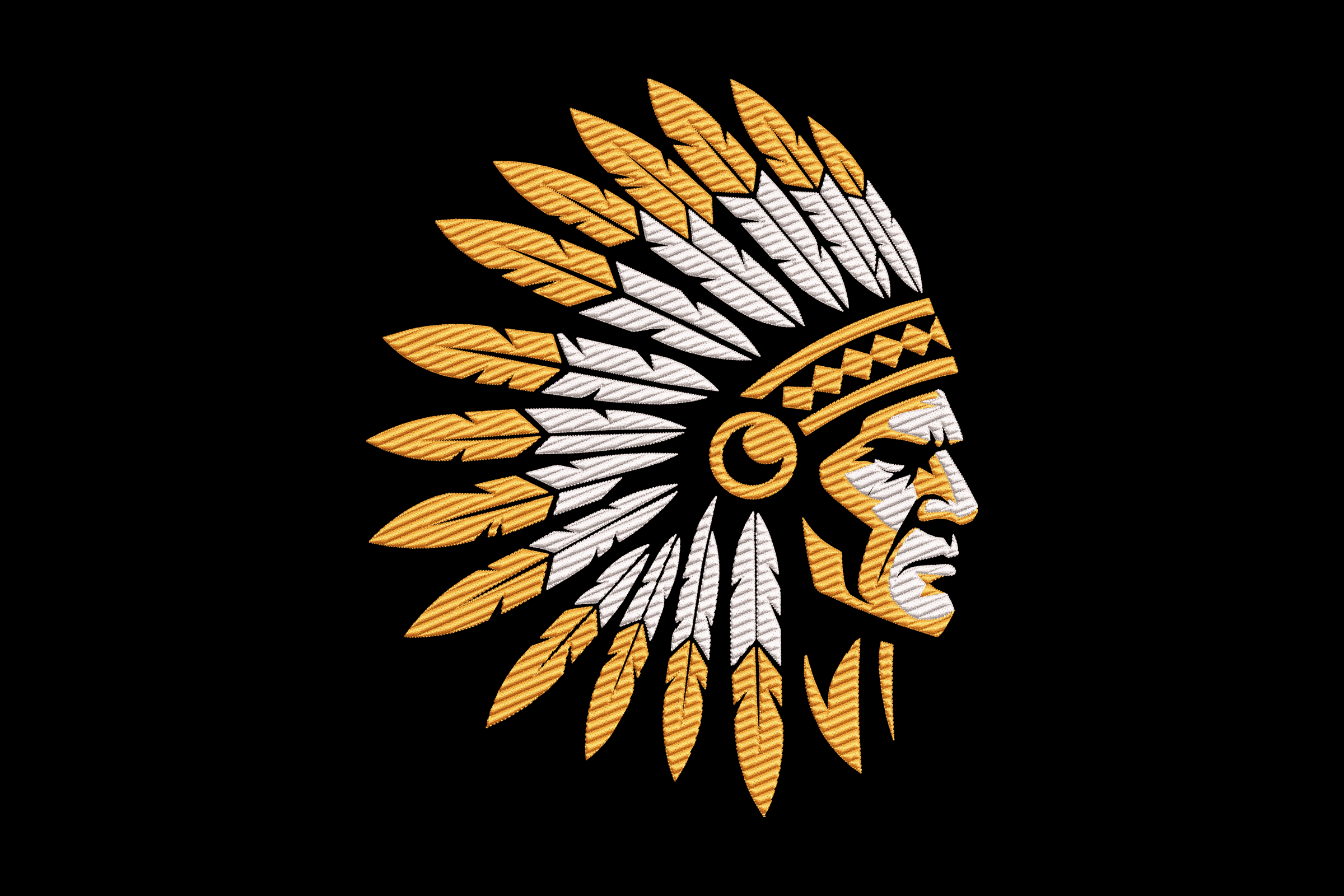 Native American Warrior – Bold Machine Embroidery Design