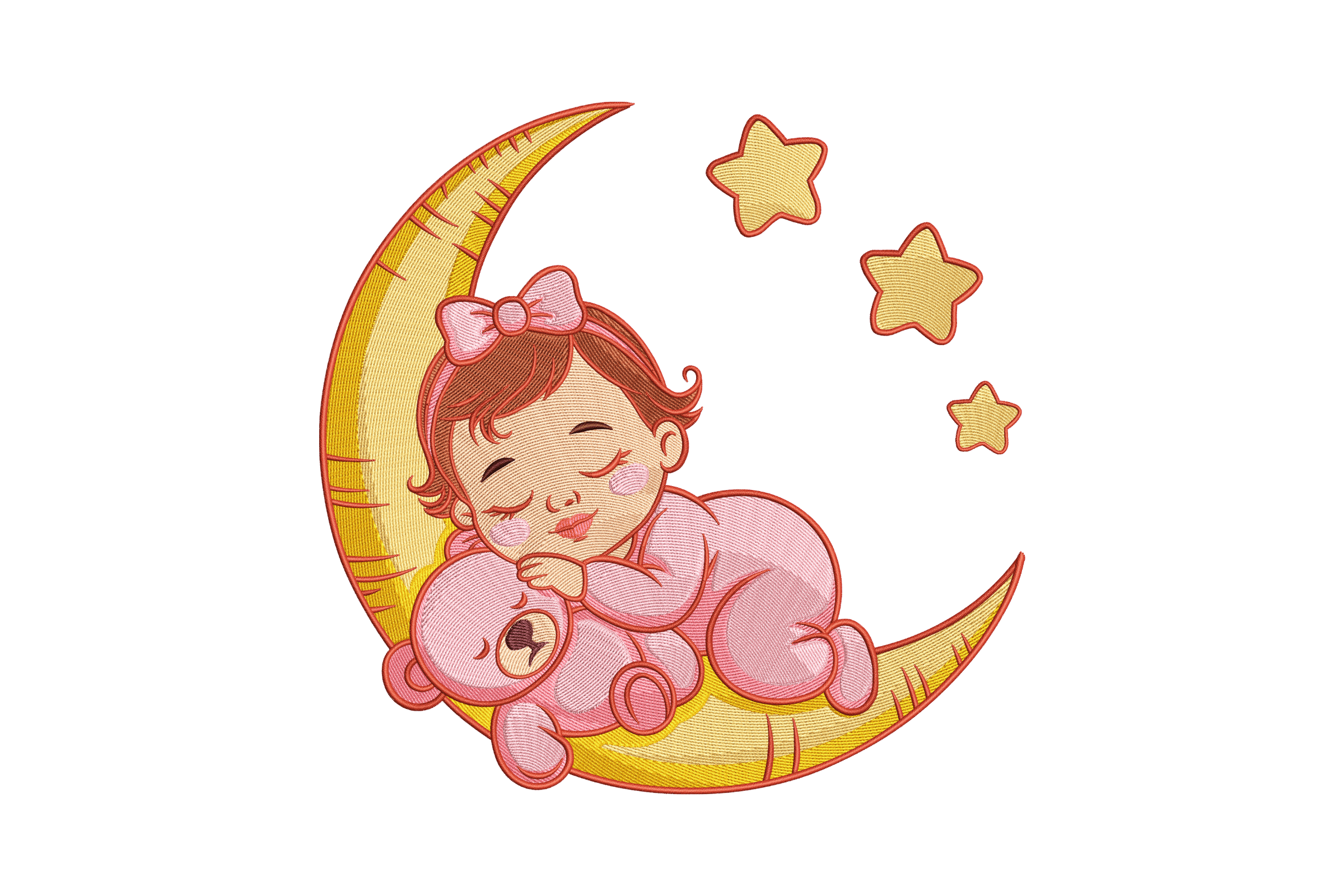 Dreaming Girl with Bubbles – Aesthetic Embroidery Design