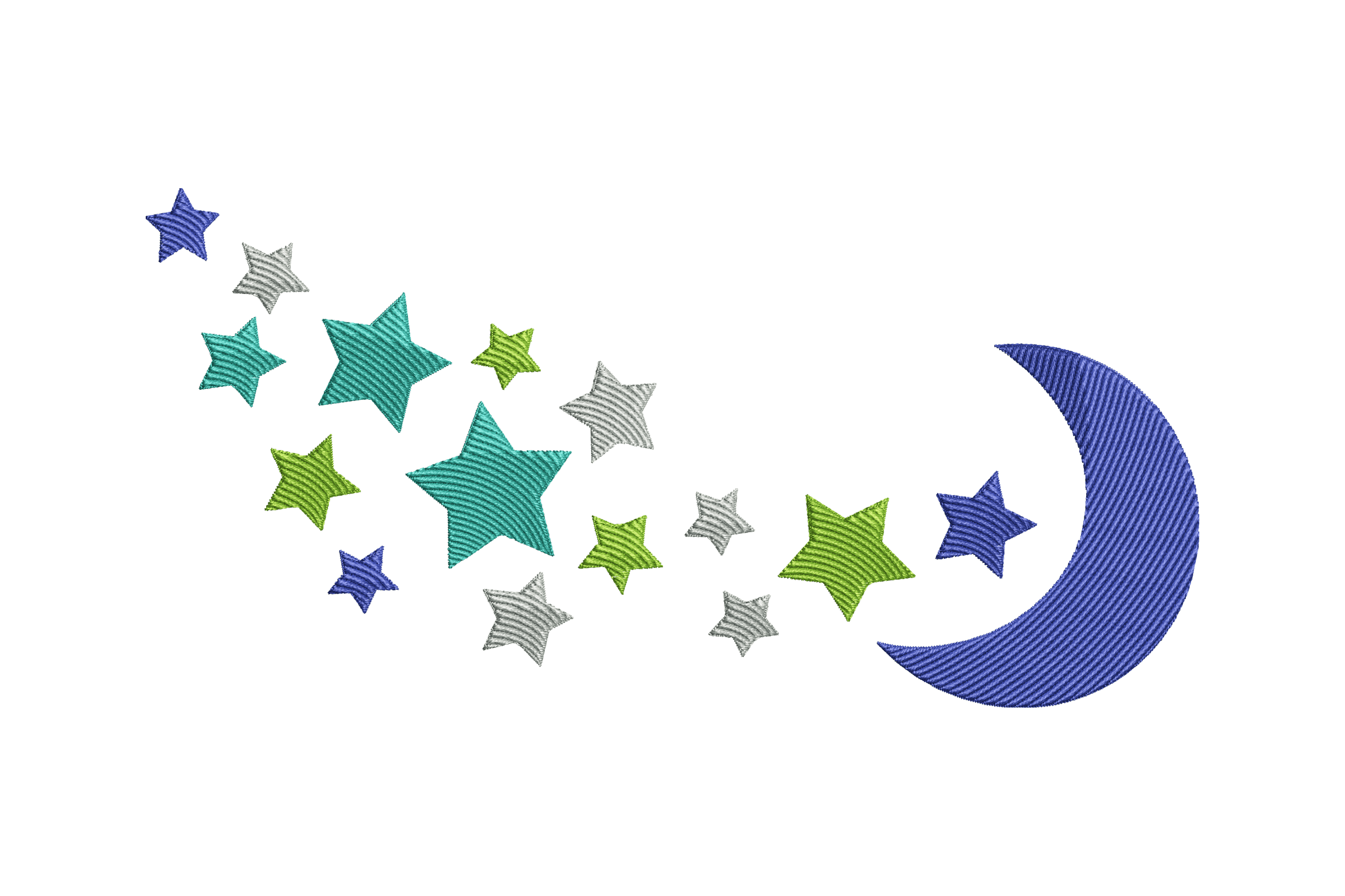 Moon and Stars – Celestial Machine Embroidery Design