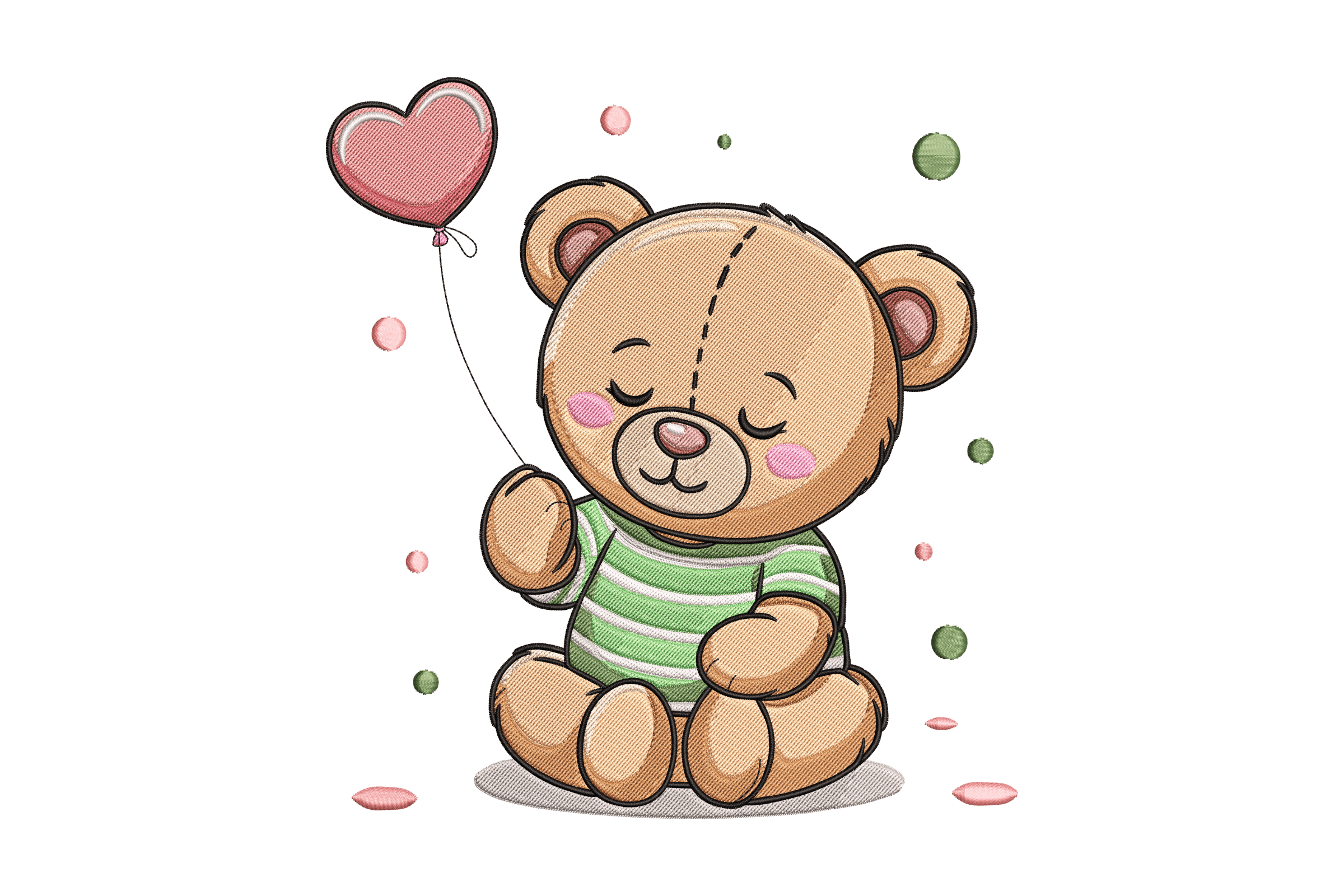 Adorable Sleeping Teddy Bear – Kids Embroidery Design