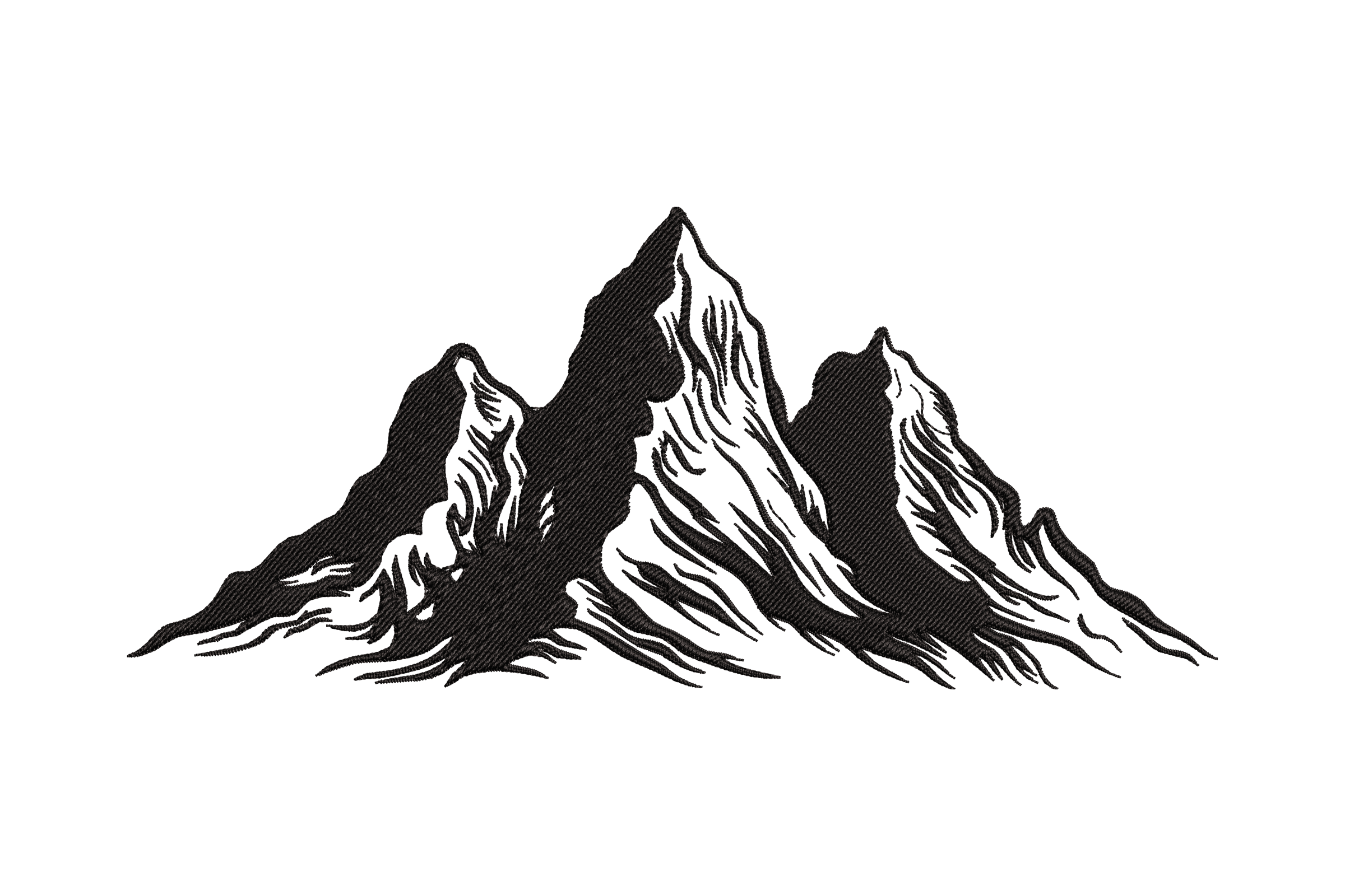 Majestic Mountain Range – Silhouette Embroidery Design
