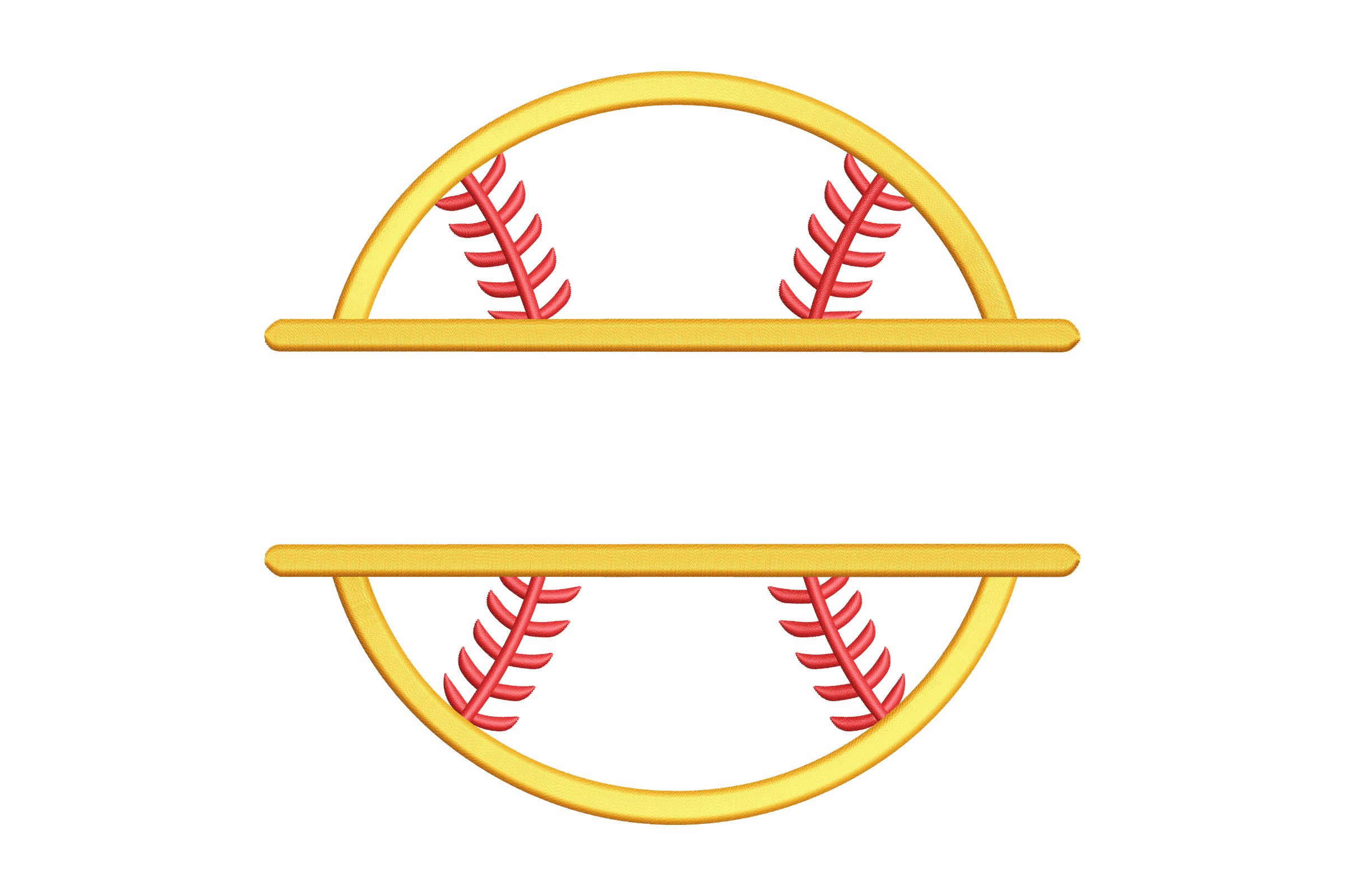 Split Baseball Monogram – Sports Embroidery Design