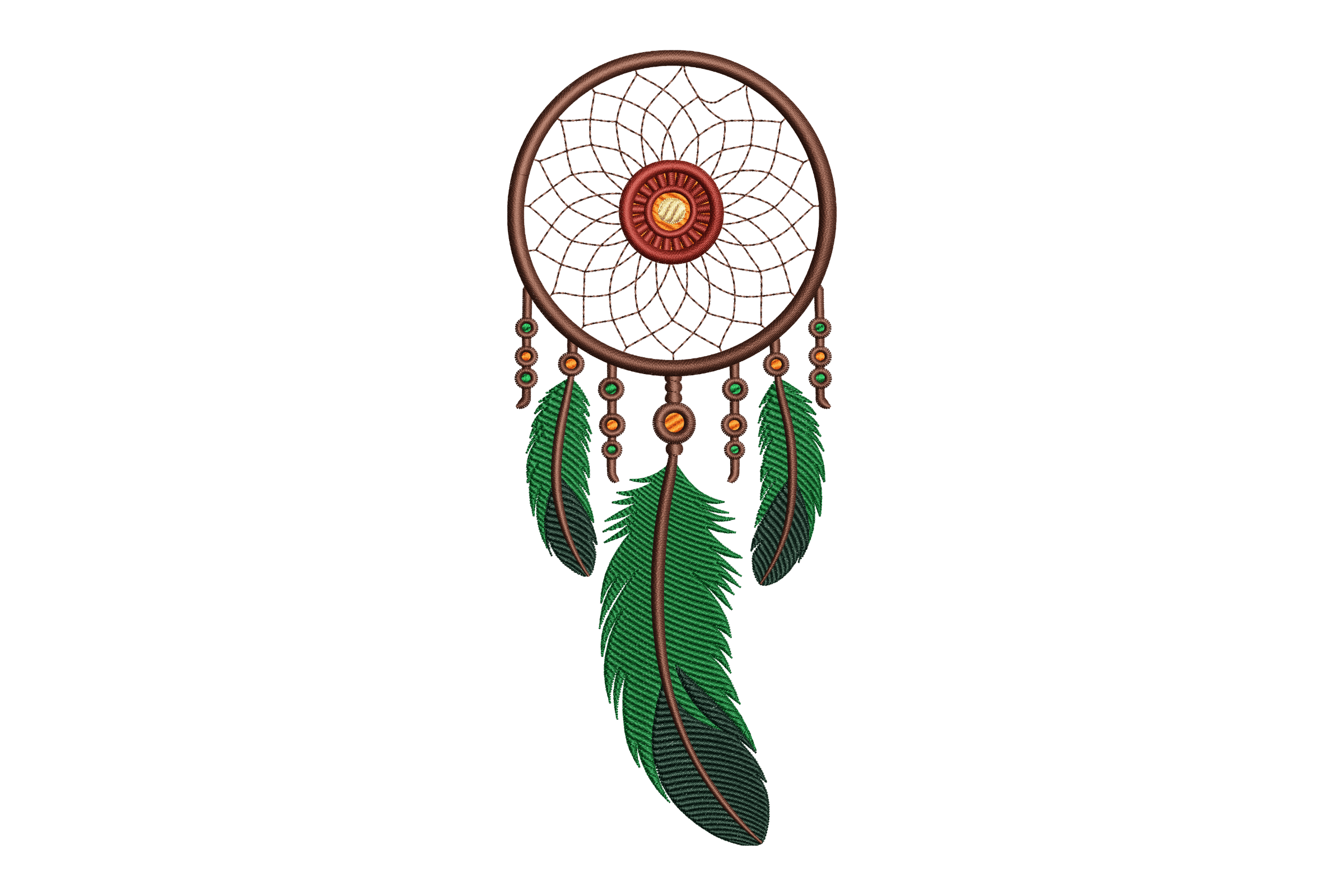 Dreamcatcher Feather Boho Native Style Machine Embroidery Design