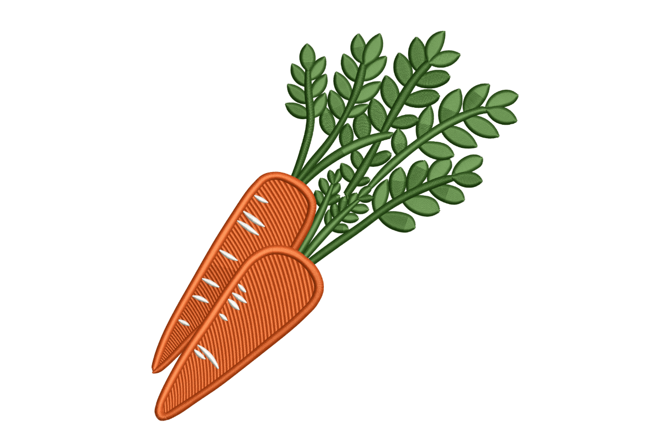 Easter Carrot Bundle Machine Embroidery Design