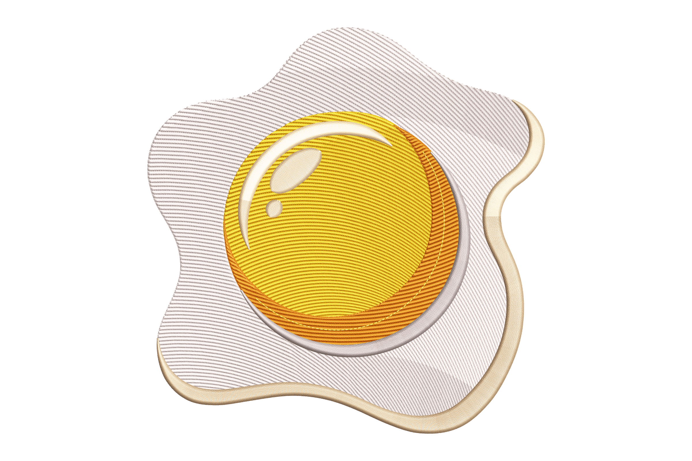 Fried Egg Machine Embroidery Design