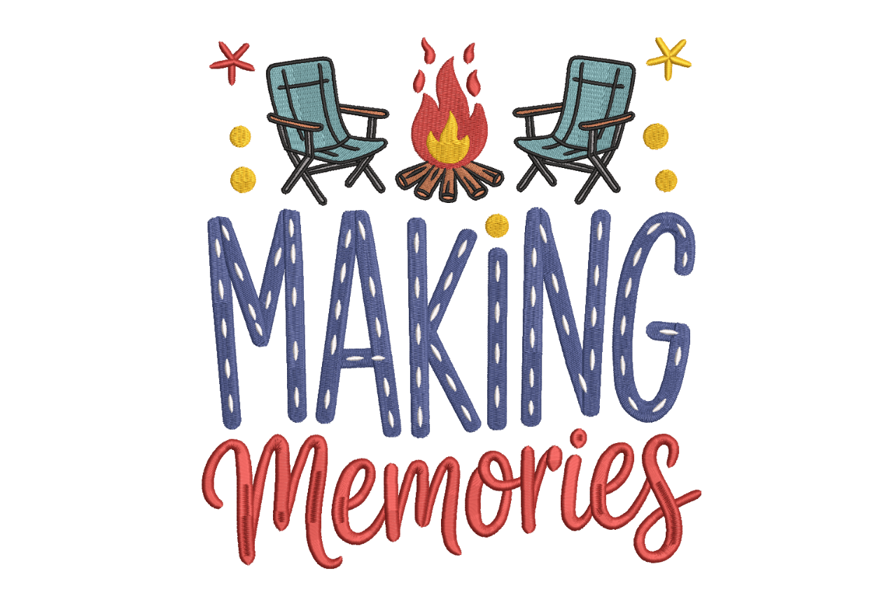 Making Memories Camping Machine Embroidery Design