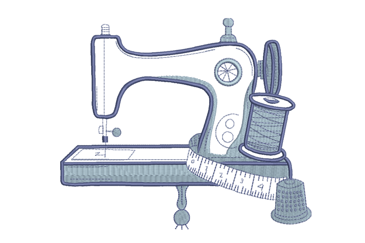Vintage Sewing Machine Machine Embroidery Design