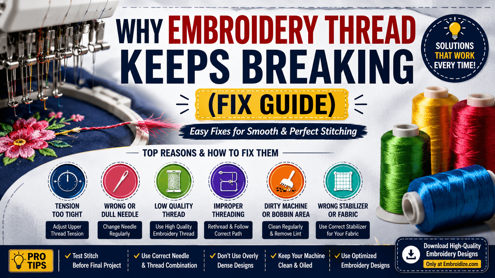 Why Embroidery Thread Keeps Breaking (Fix Guide)