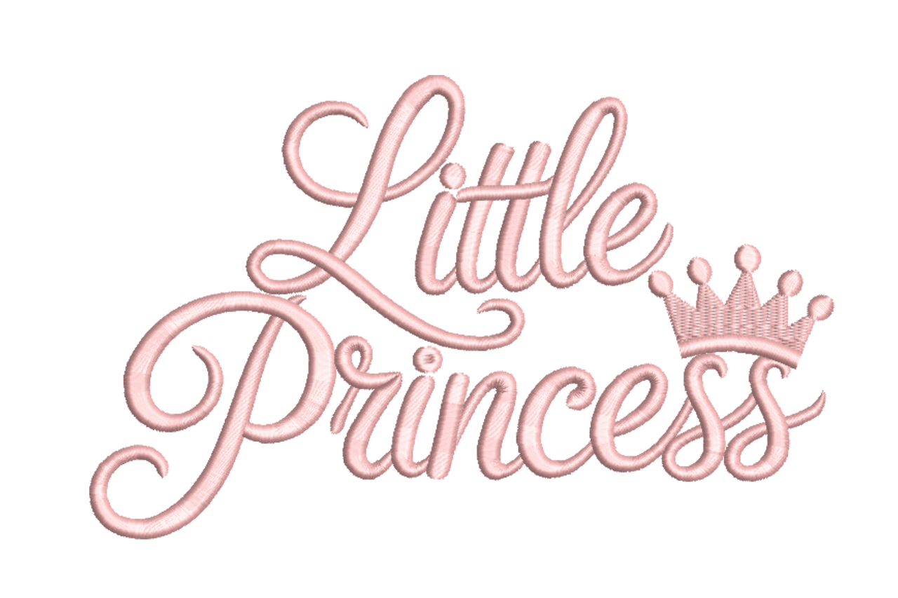 Little Princess Crown Script Machine Embroidery Design