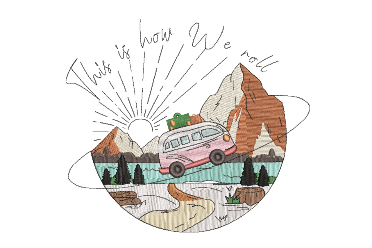 This Is How We Roll Camping Machine Embroidery Design