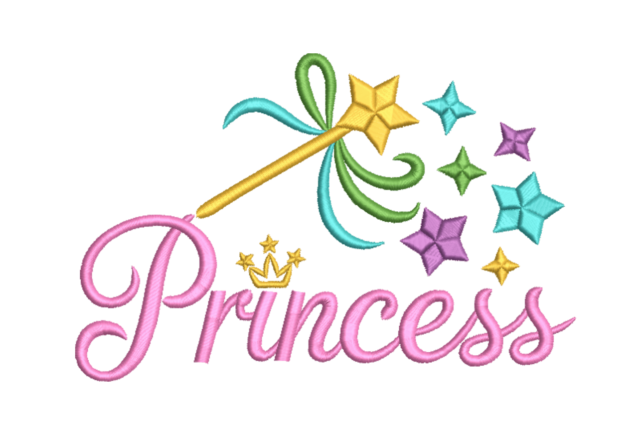 Princess Wand Machine Embroidery Design