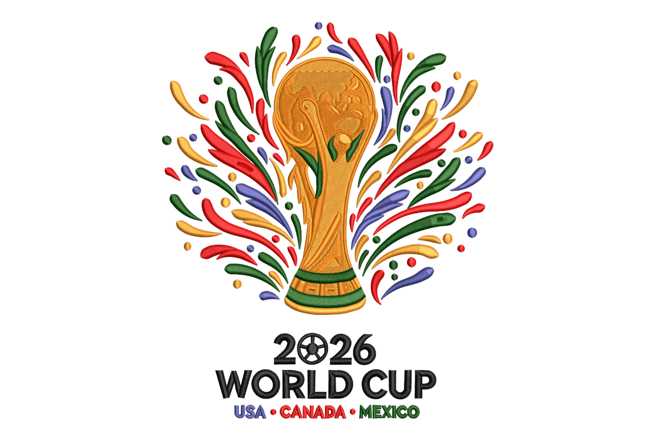 2026 FIFA World Cup Trophy Celebration Machine Embroidery Design