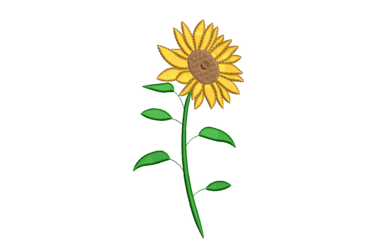 Sunflower Specimen Machine Embroidery Design