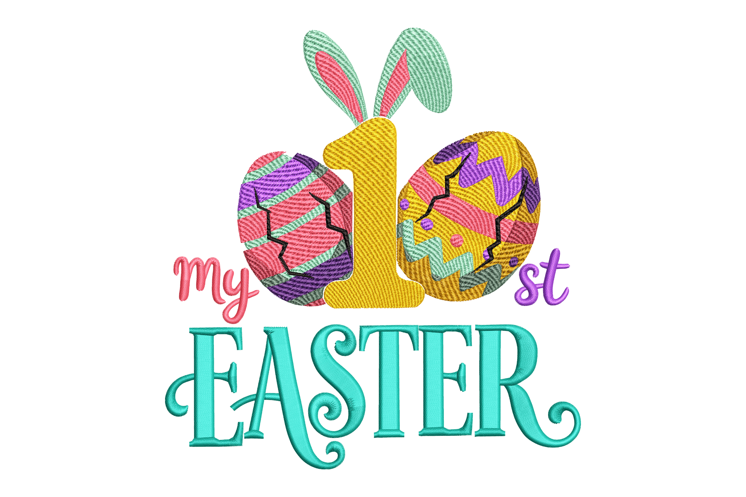 My 1st Easter Bunny Egg Machine Embroidery Design