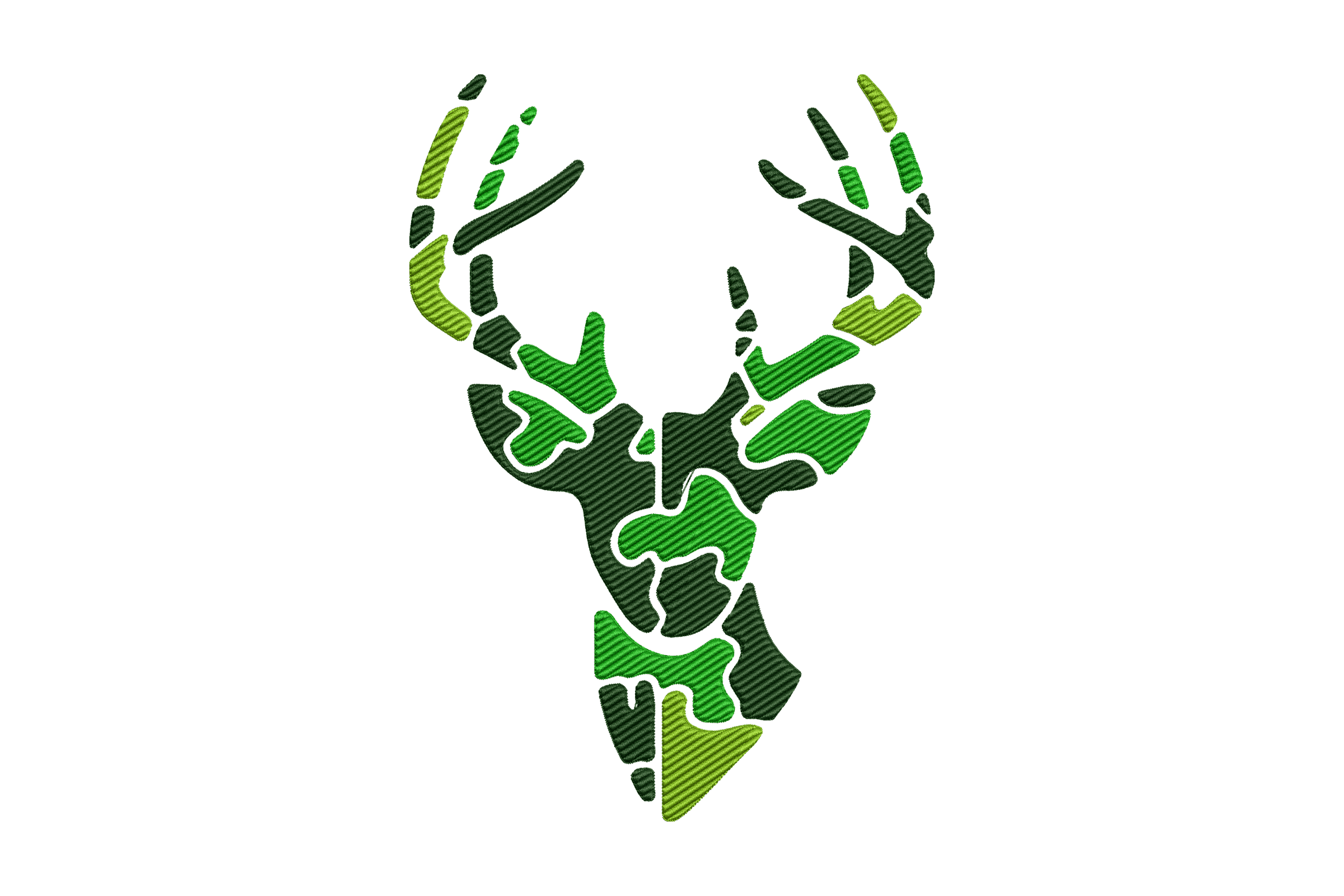 Puzzle Deer Head Machine Embroidery Design