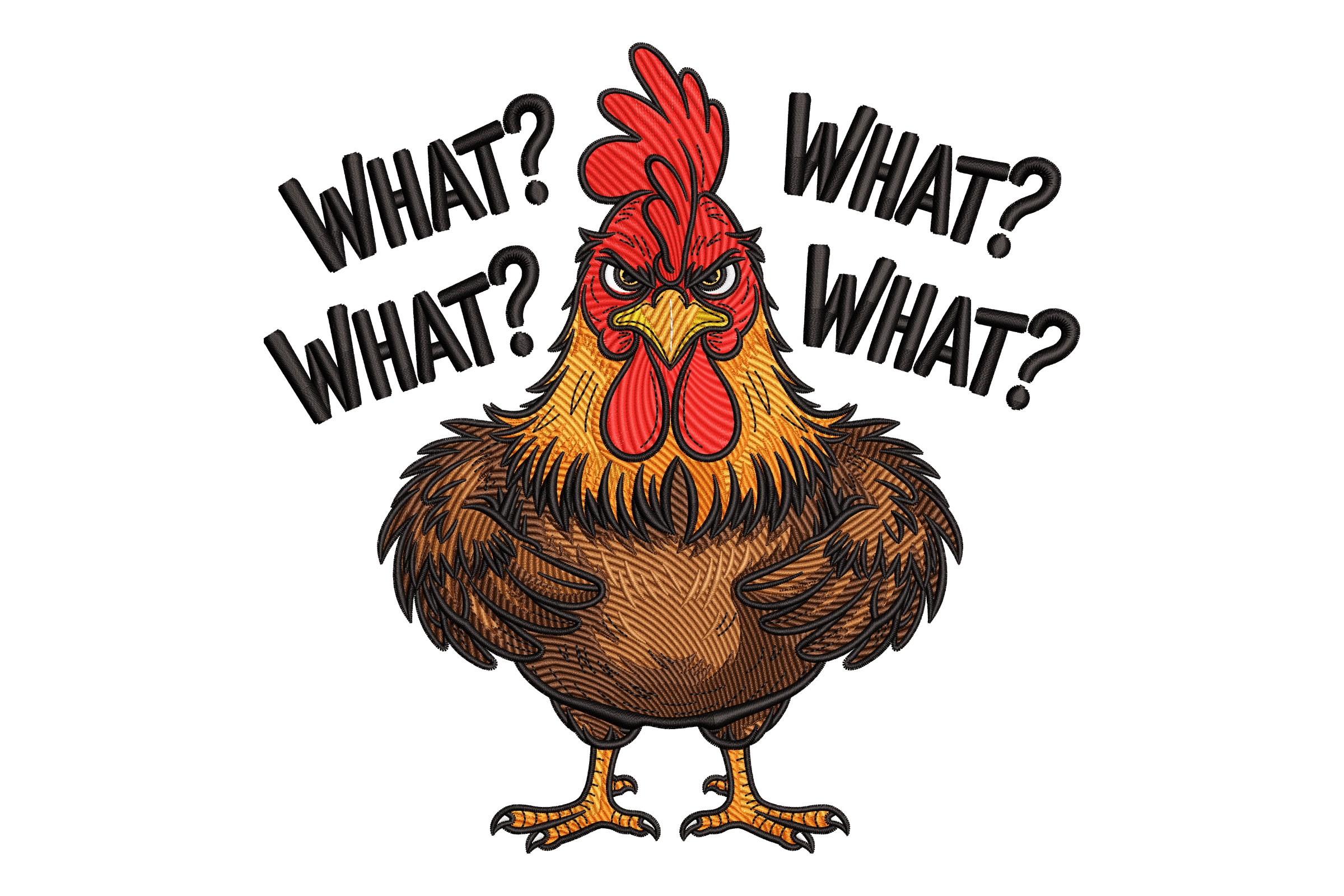 What What Chicken Machine Embroidery Design