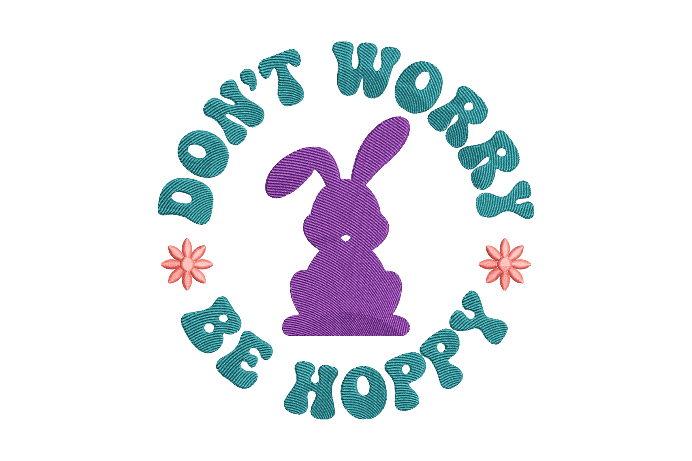 Don't Worry Be Hoppy Machine Embroidery Design