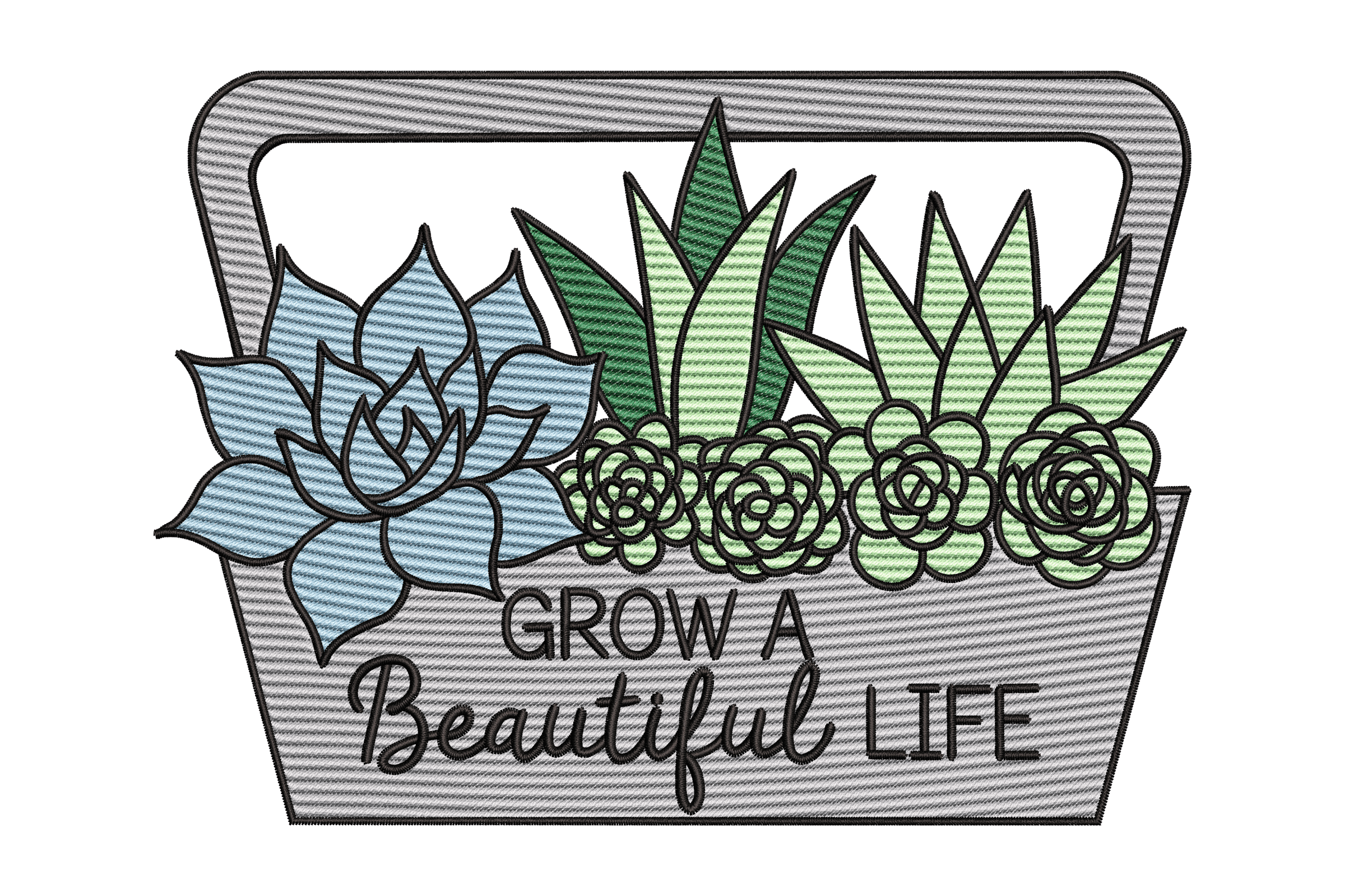 Garden Basket Grow a Beautiful Machine Embroidery Design