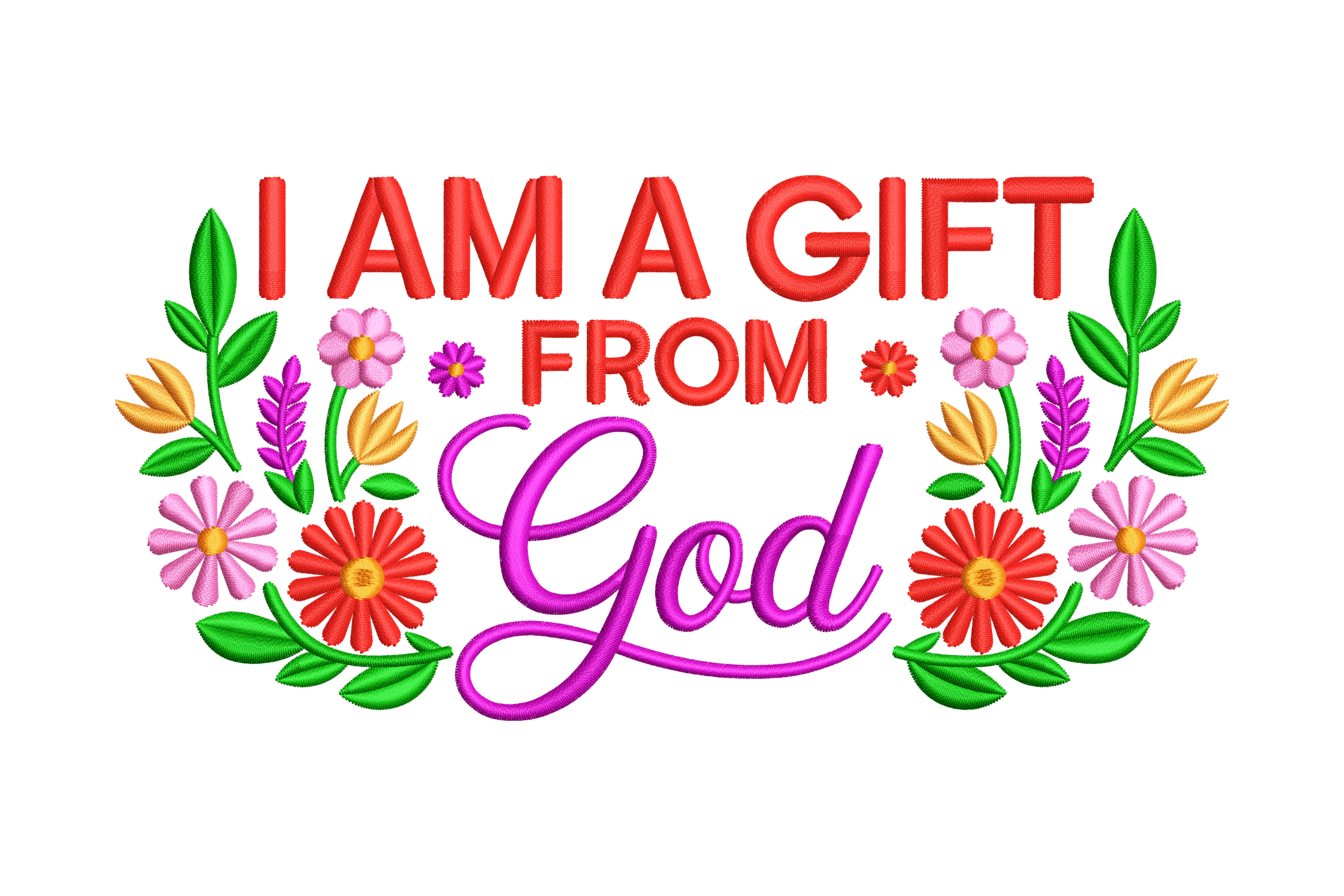 Gift From God Floral Machine Embroidery Design