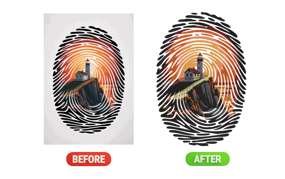 Embroidery digitizing before and after example 5